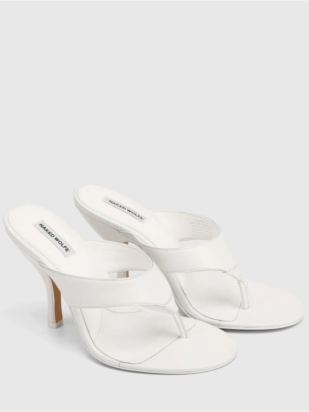 NWT NAKED WOLFE MARTINE HEEL WHITE 38